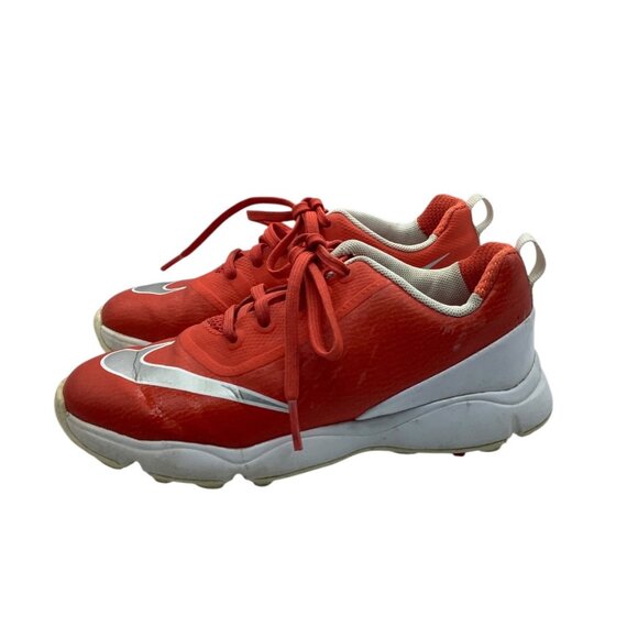 Nike Junior Lunar Control Golf Athletic Shoes Youth Size 1 Red White Cleats - Picture 1 of 6